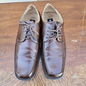 Miko Lotti Men's Brown Leather Dress Shoes Size 9